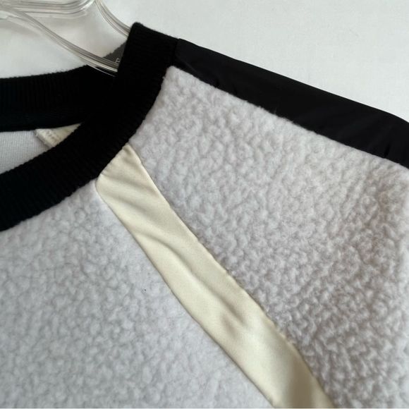 P.E Nation Frontside Sweat in White Sand Sherpa Crop Pullover Women's Size XS - Picture 9 of 10